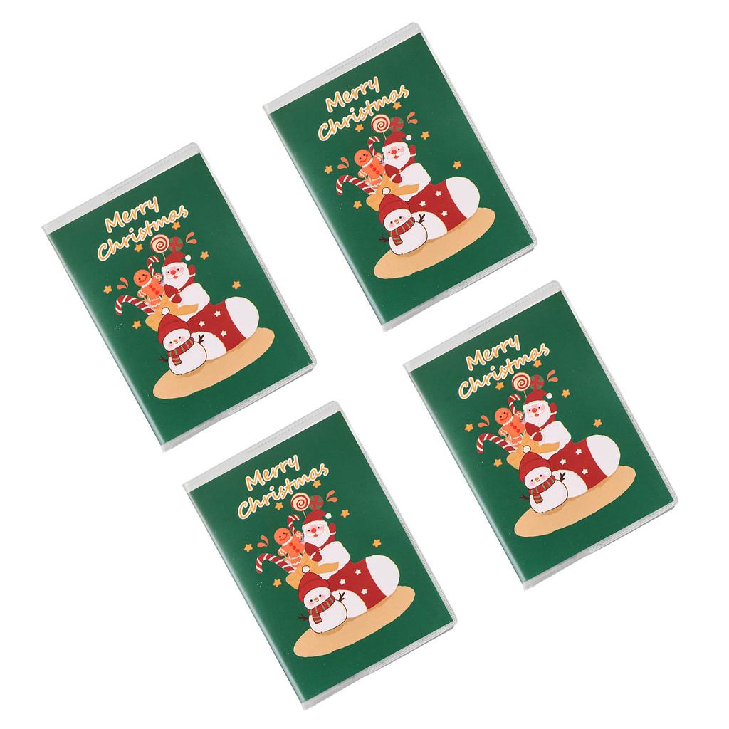 4 шт. карманный блокнот с рождественской тематикой блокноты маленькие блокноты журнал 128 страниц в линейку для ведения дневника рисования письма