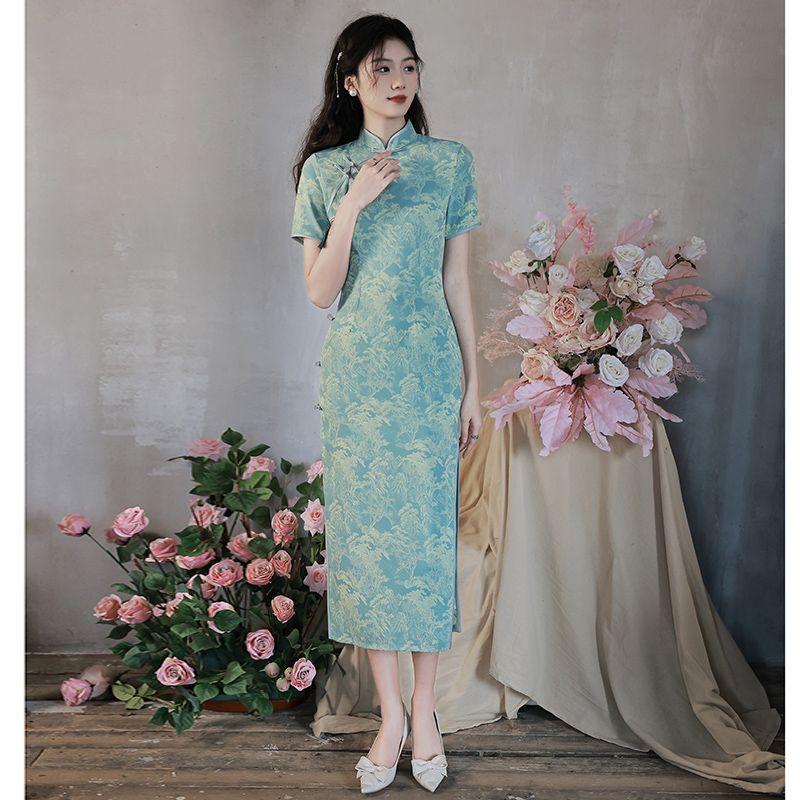 Chinese Style Cheongsam Lace Improved Daily Temperament Dress