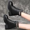 Shoes Support Martin Boots Spring and Autumn Single Fleece Boots Year British Style Fleece Platform Boots