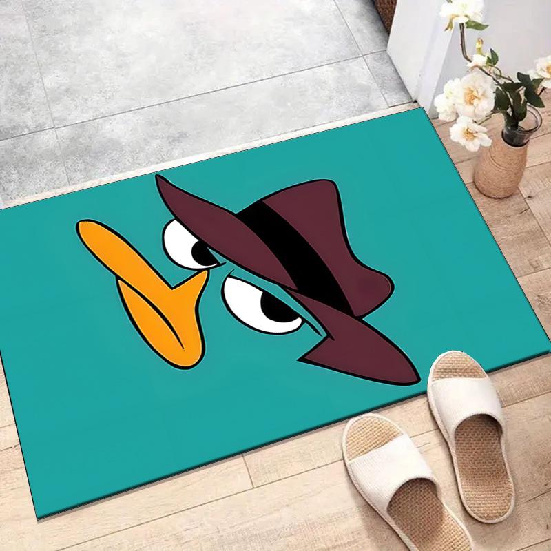 1pc P-Phineas and Ferb Design Printed Area Rug Carpet for Bedroom Living Room Home Decor Rugs Mat Non Slip Mat Rug for Bedside