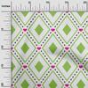 oneOone Cotton Flex Green Fabric Check  Dress Material Fabric Print Fabric By The Yard 40 Inch