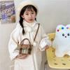 Stylish Retro Mini Tote Bag For Girls Trendy Plaid Crossbody Purse In Khaki Brown