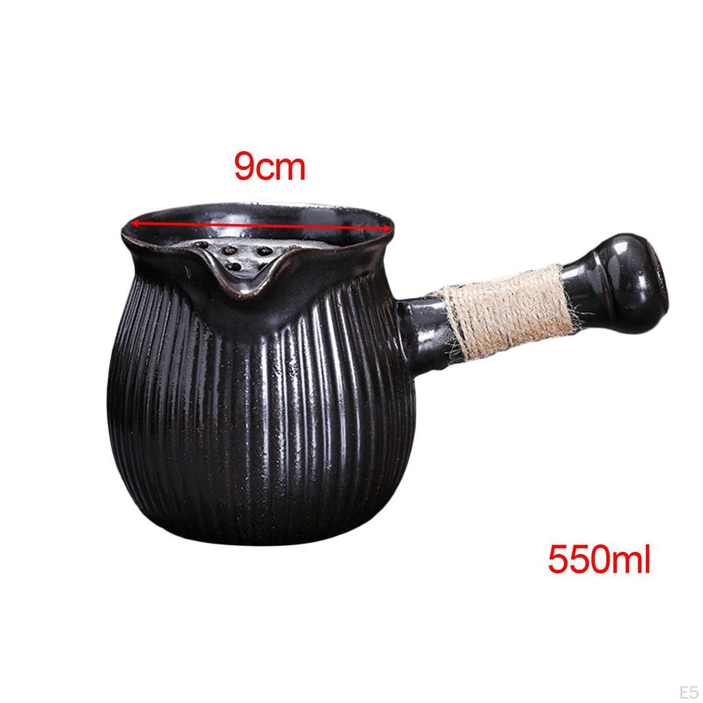 Чайник фарфоровый одинарный с боковой ручкой для кухни, пикника, кемпинга, отеля