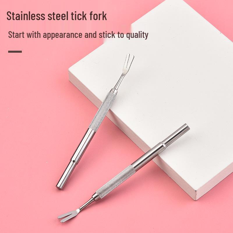 Инструмент для удаления клещей и блох у домашних животных из нержавеющей стали