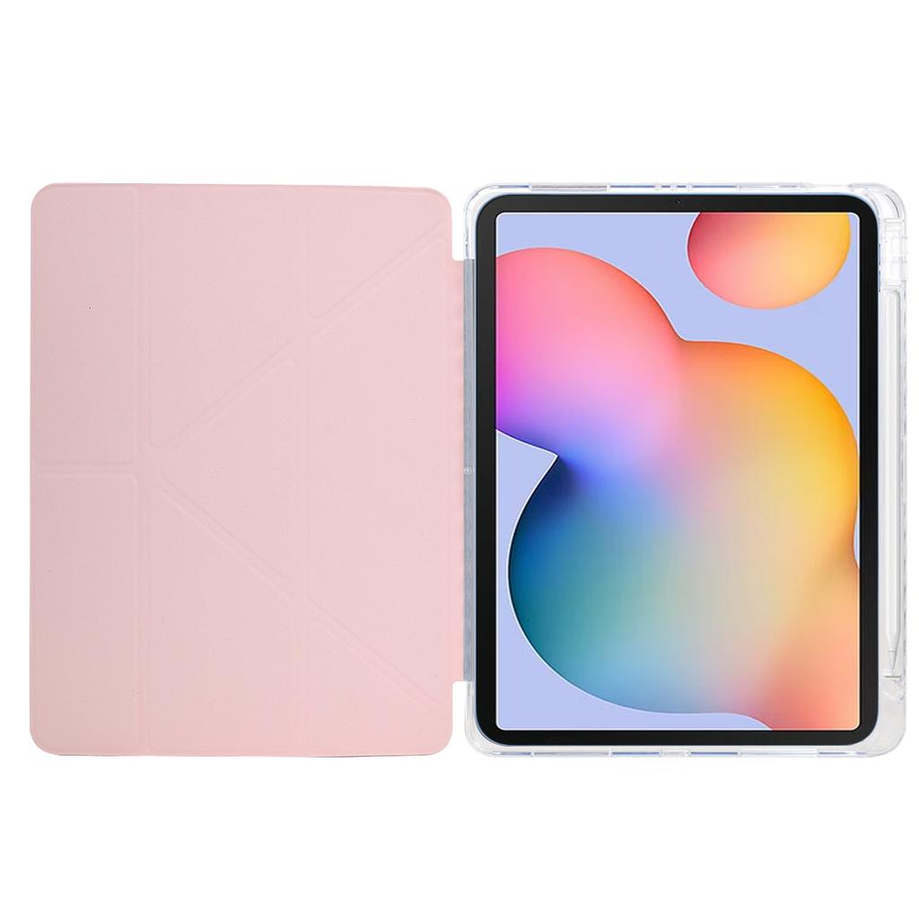 Tablet Case For Samsung Galaxy Tab S6 Lite (2024)/(2022)/(2020) P610 P615 Y-Fold Stand Glitter Leather TPU Acrylic Clear Cover