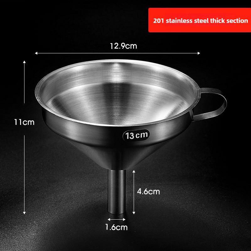 Stainless Steel Funnel 304 Kitchen Pouring Oil Funnel Filter Liquid Stainless Steel Oil Funnel Household Wine Funnel Large Calibre
