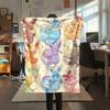 Eevee Pokémon pattern Flannel Blanket, High quality Comfortable for All Seasons, Home Decor, Warmth and Comfort, Perfect for Gifts.
