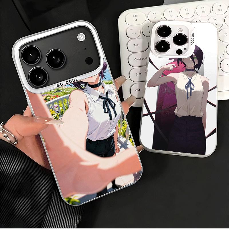 Аниме Персонаж R-Reze CSM Мягкий Чехол для Телефона для iPhone 15 16 17 Pro Max 17Air 16E 14 Plus 13 12 Mini Ударопрочный Чехол Задняя Панель