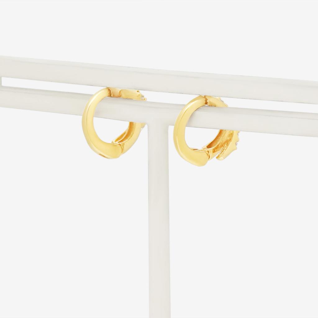 ESTELLE [Official] Women's Silver Earrings with Yellow Gold Plated Cubic Zirconia (Product Code: 0776-0070-0000-0000)