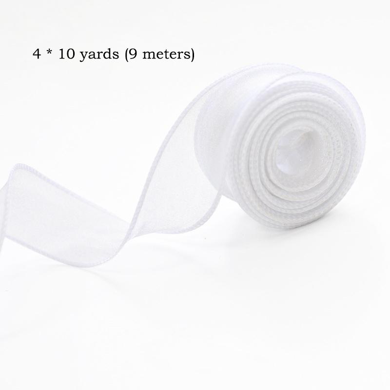 10 ярдов/рулон шифоновая шелковая лента органза атлас для самостоятельного изготовления подарочной упаковки украшения свадебные букеты венки швейные принадлежности