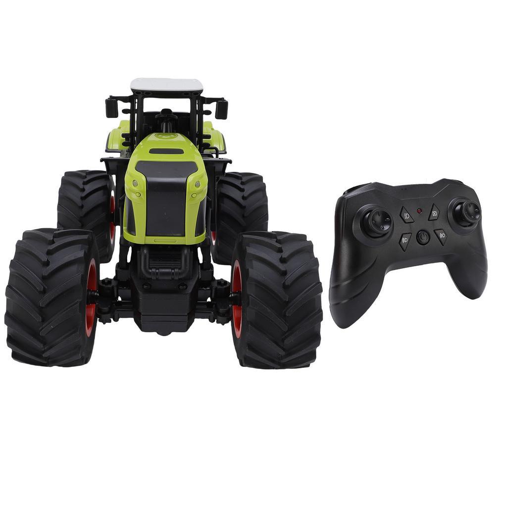 2.4Ghz Remote Control Tractor Toy Rechargeable Farm Toy Tractor with Light TPR Tires for Toddlers