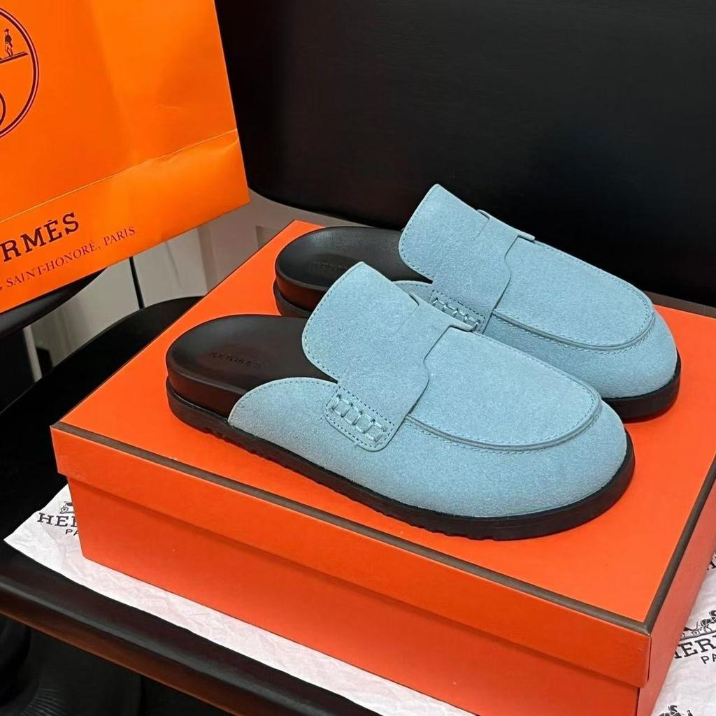 Кожаные Birkenstocks для женщин, новые весенние на платформе, с пробковой подошвой, полусапожки-шлепанцы Birkenstocks для ношения на улице.
