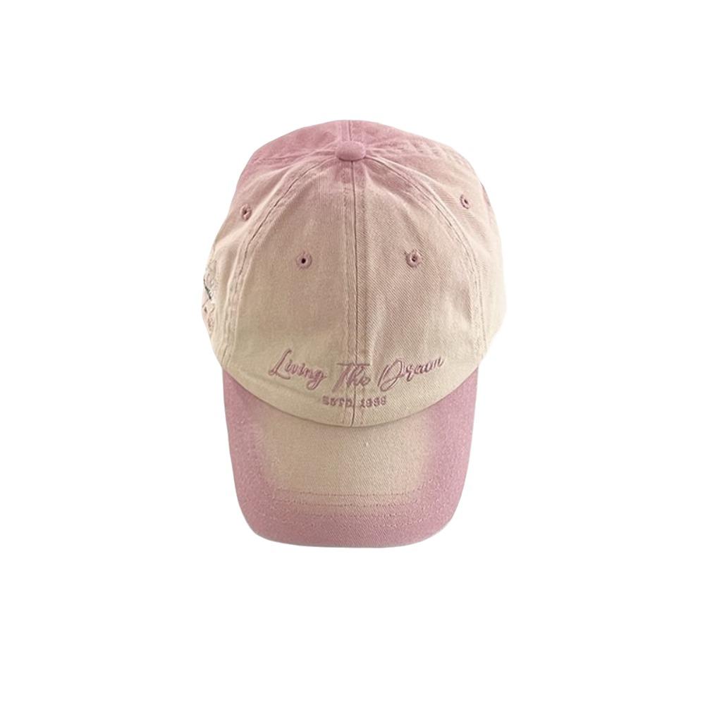 Бейсболка градиентного цвета с вышитыми буквами и изогнутыми полями, модная солнцезащитная шляпа для женщин и девочек