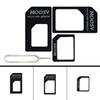 Адаптер Nano Sim Card 4 в 1 Micro iPhone HTC SAMSUNG Noosy черный