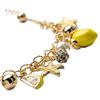Diamonding Jewelry Creative Summer Beach Women Faux Pearl Starfish Lemon Charm Bracelet Bangle