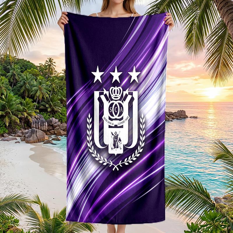 Anderlecht FC принт Быстросохнущее пляжное полотенце Микрофибра Впитывающее Портативное Дорожное Полотенце для плавания