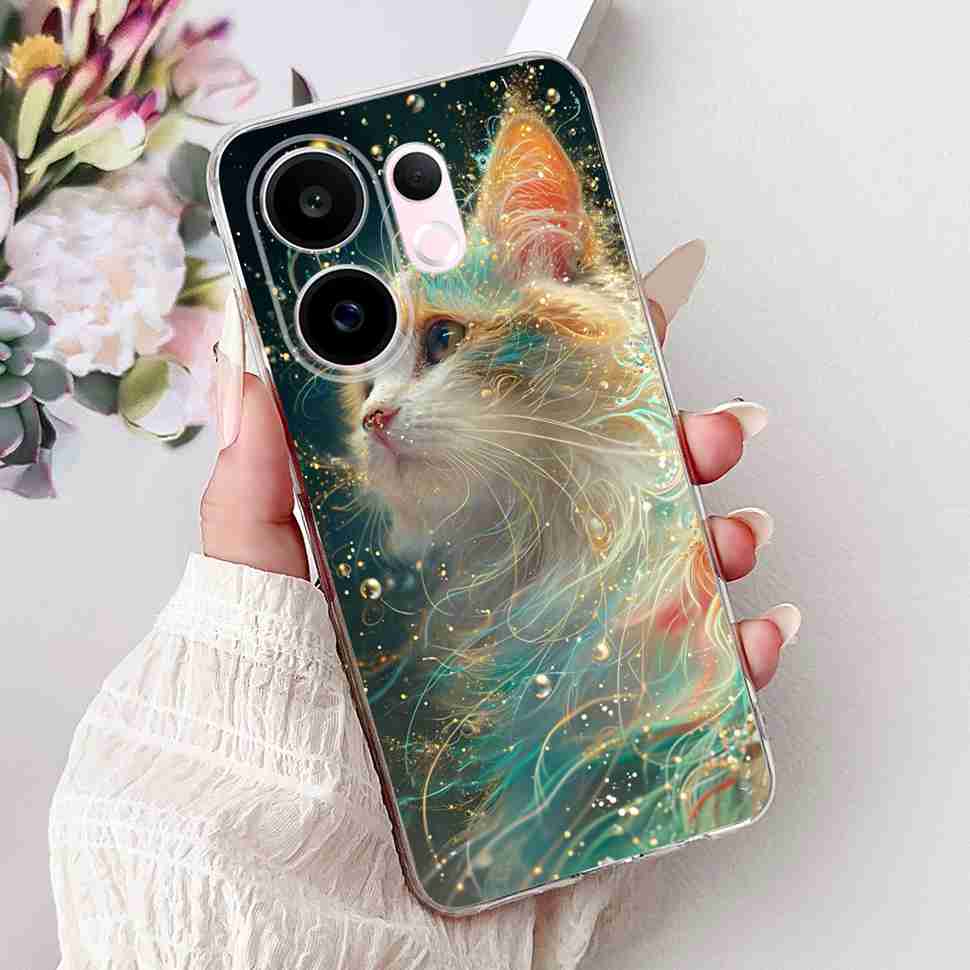 Новый чехол для Vivo S30 5G 2025 Модный Цветок Любви Мягкий Силиконовый TPU Чехол Vivo s30 S30 5G V2464A 6.67" Ударопрочные Чехлы для Телефона
