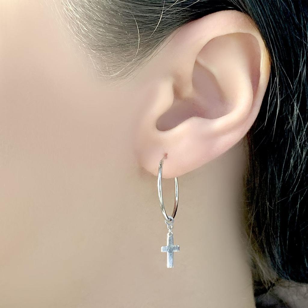 Серебряные серьги без камней (2023883)