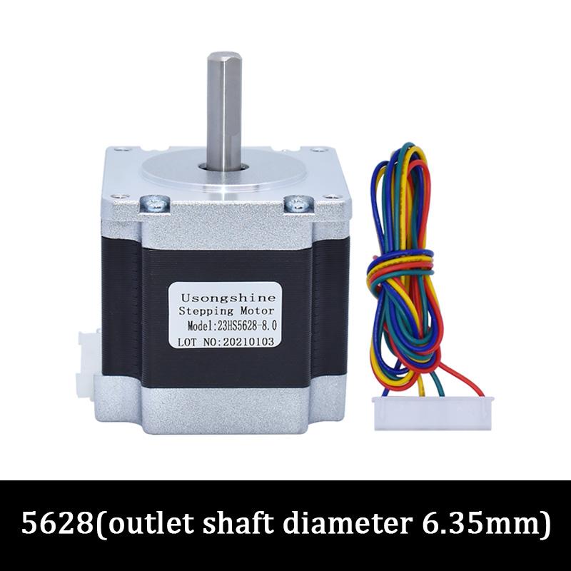 Nema23 23HS5628 4 Wire Stepper Motor 56mm 2.8A 165Oz-in 6.35mm/8mm Shaft Fit TB6600 Driver For CNC Laser Plasma Cutting Machine