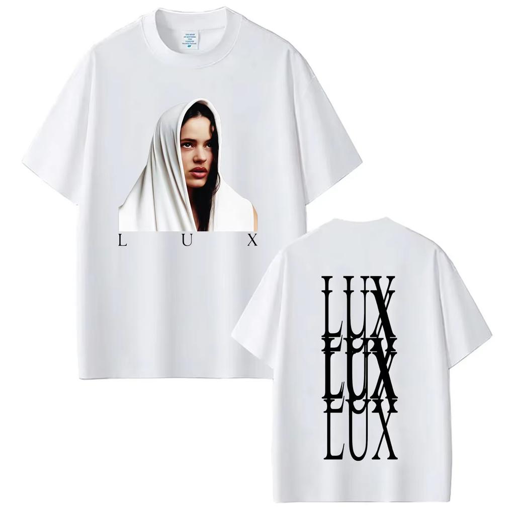 Singer Rosalia Lux 2026 Album Tour Print T Shirts Unisex Unisex Fashion Casual Cotton Vintage Oversized Aesthetic Trendy TShirt