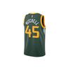 Nike Заработанное издание Баскетбольная майка НБА Спортивная фанатская версия, ограниченная серия — Donovan Mitchell Jazz # 45 Мужские топы зеленого цвета CD7015-323