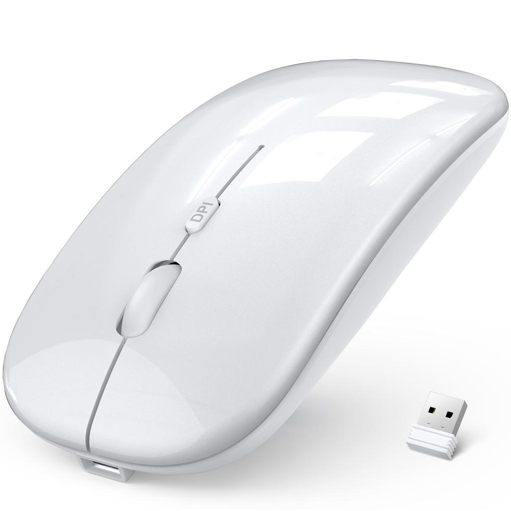 Bluetooth Mouse Bluetooth DPI Compatible with and PC [2025 High-Performance Model, 2-Way Connection] Wireless, Quiet, Optical, High-Precision, Type-C,