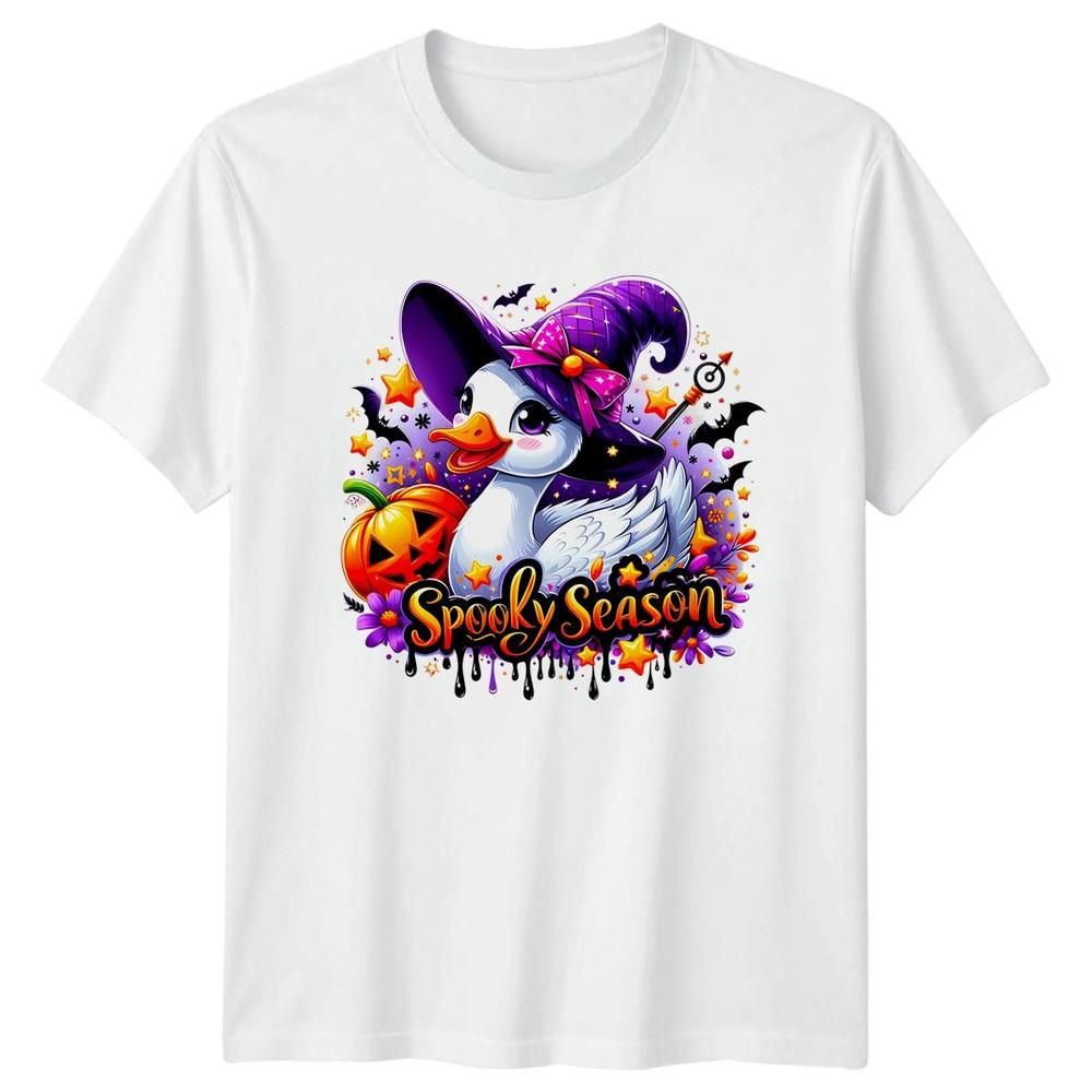 Spooky Season Duck Halloween Witch Hat Unisex Graphic Tee Unisex Unisexs TShirt