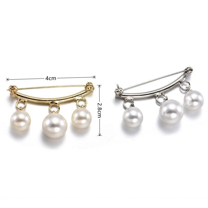 2 шт. Брошь Мужчины и женщины Подходят для простой записки с жемчужной подвеской Противоскользящая пряжка Корсаж Ювелирные изделия