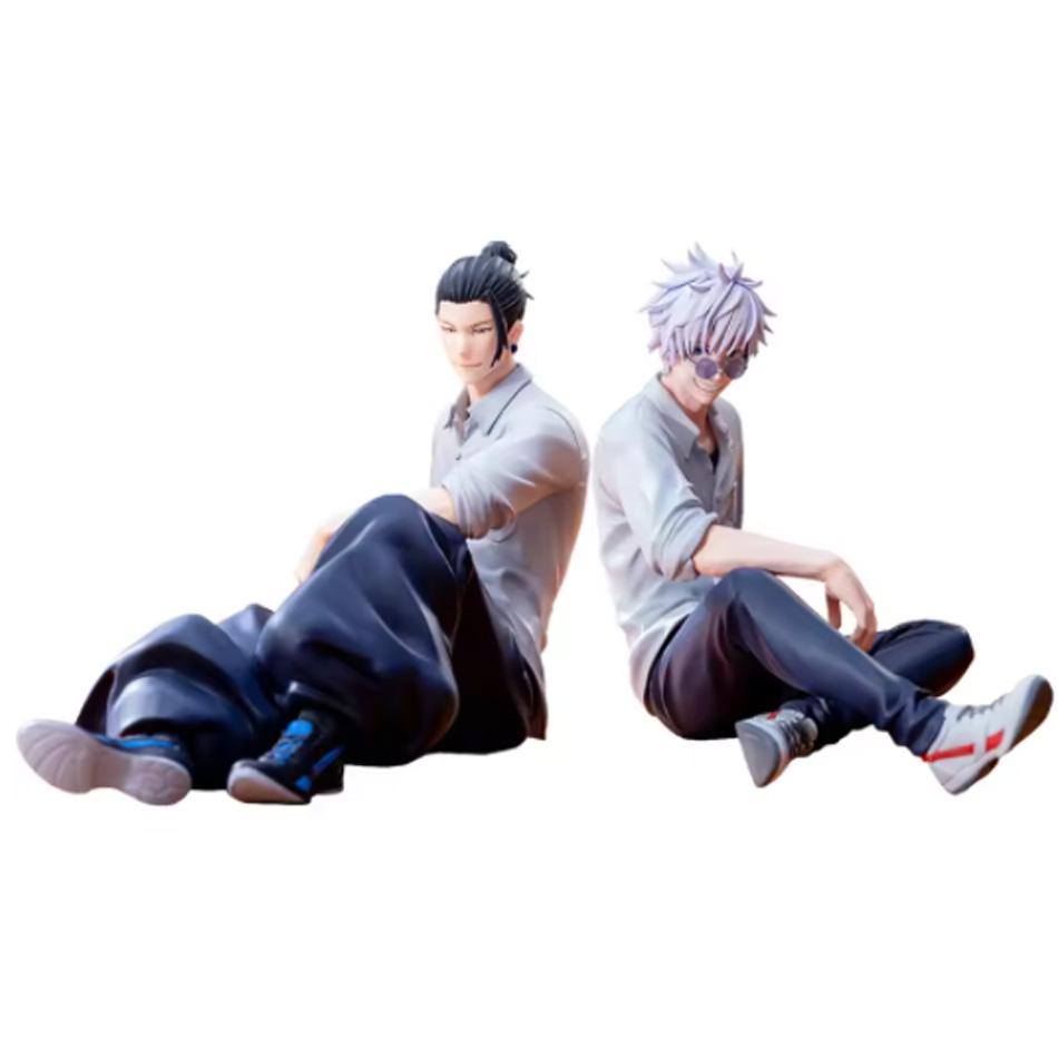 10CM Jujutsu Kaisen Animation Satoru Gojo & Geto Suguru Yumemirize Sitting Posture Action Figure Genuine Miniature Figurine Plaything