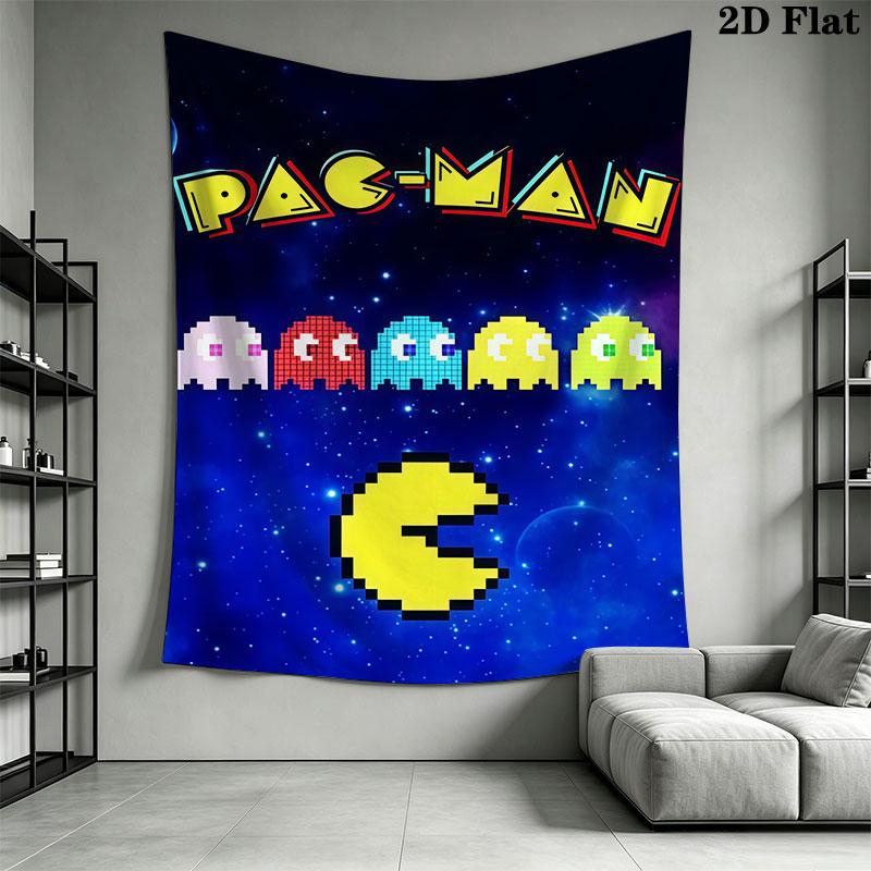 Pac-Man F Wall Hanging Printed Fabric Blanket Decorative Tapestries for Bedroom Living Room Home Decor