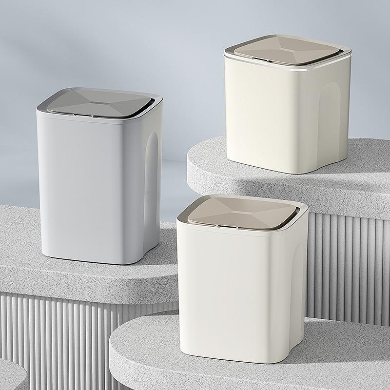 Intelligent Induction Trash Can Auto Bathroom Toilet Covered Eectric Narrow Paper Basket Sandwich Bedroom Toilet Paper Bucket