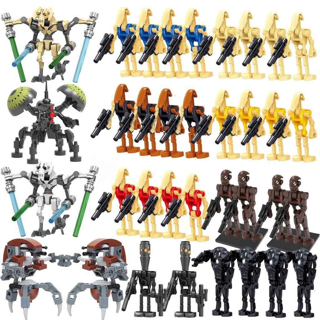 Star Wars Battle Droid Building Blocks Toy Figure Set for Boys, DIY Assembly Puzzle Bricks Kit, Bagged Multiple Styles