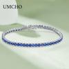 Women's Bracelet Sliver Full Zircon Single Row Bracelet Fashion Inlaid Zircon Push Bracelet