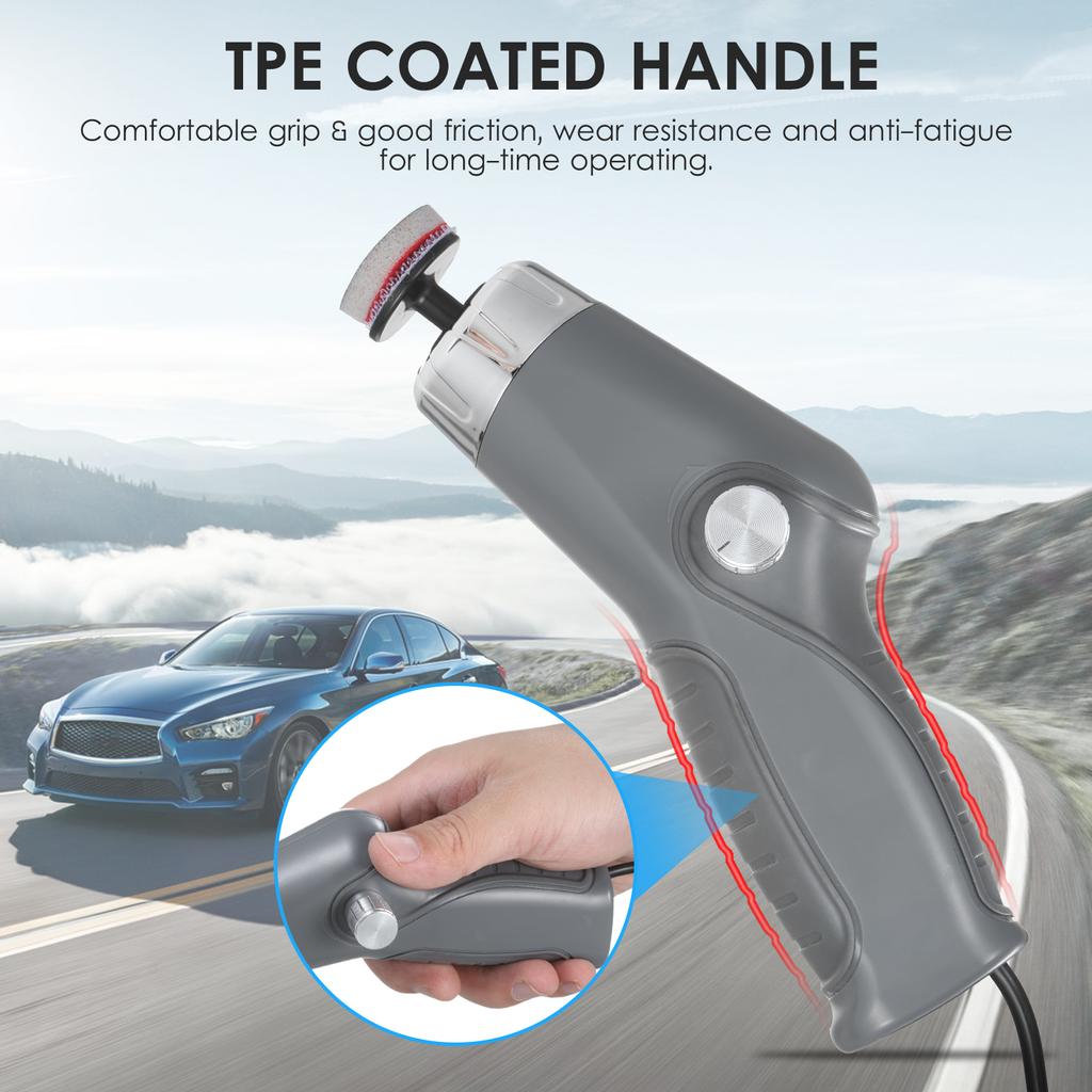 Мини-полировальный станок мощностью 60 Вт с прикуривателем, электрический полировщик для автомобилей с переменной скоростью, 8500 об/мин