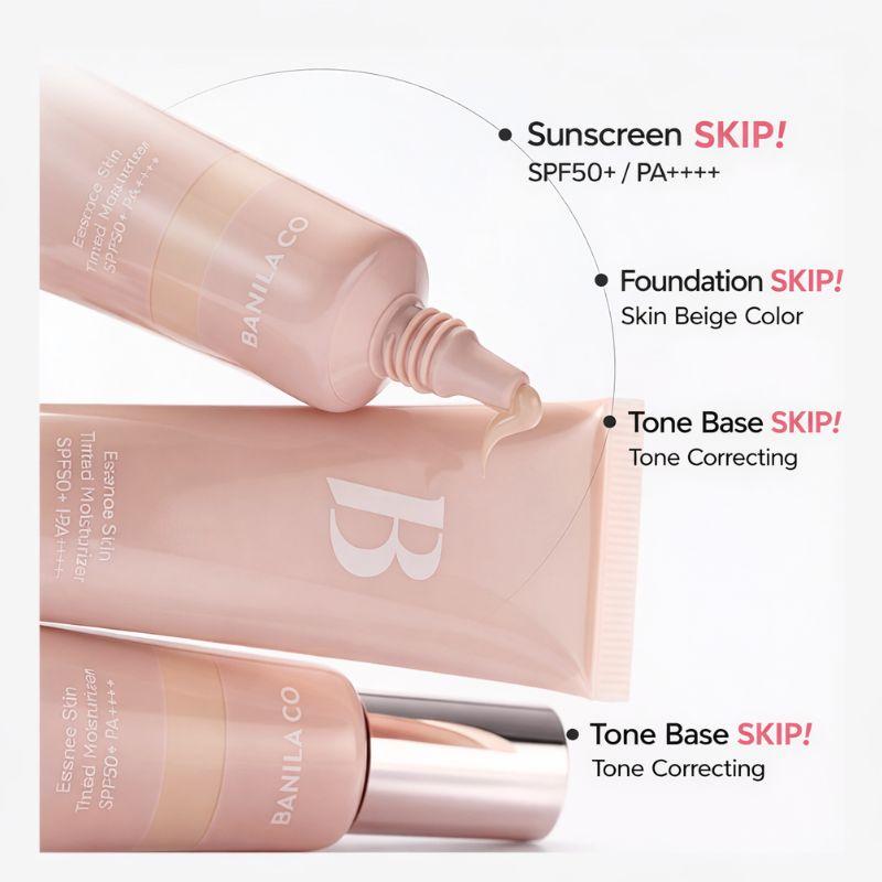 BANILA CO Essence BB-крем для выравнивания тона кожи SPF50+ PA++++ Увлажняющий тонирующий крем Осветляющий K-Beauty (2 оттенка)