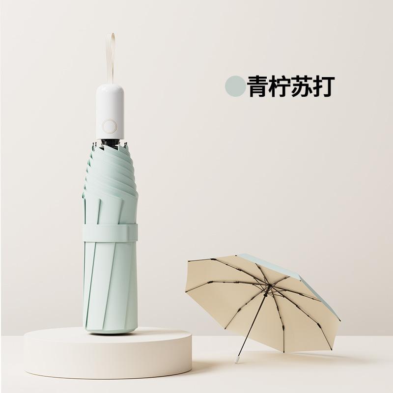 Солнечный зонт Парасоль защита от солнца УФ женский всепогодный и от дождя двойного назначения автоматический портативный складной мини компактный и прочный