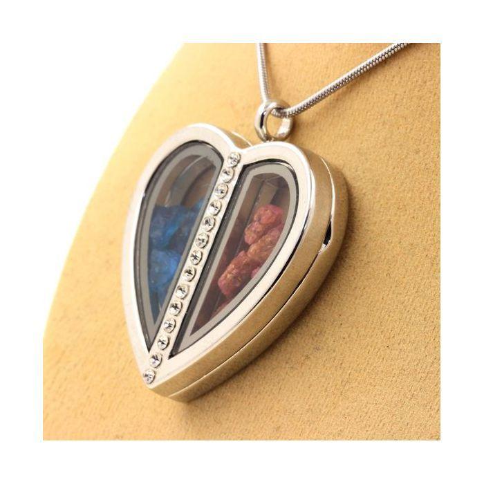 Камни и минералы. Колье Неоново-голубой апатит + Необработанная шпинель. Модель сердца.