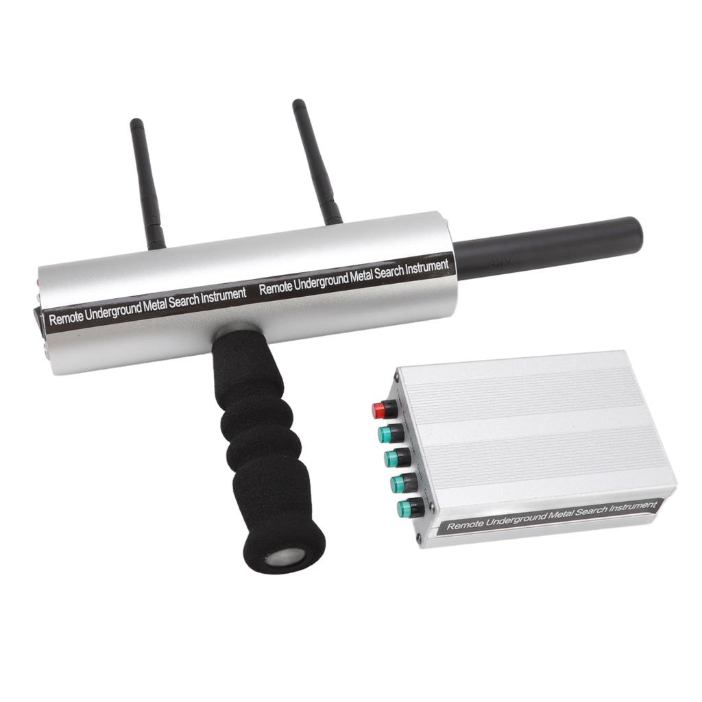 Metal Detector Aluminum Silver 20m Depth 1000m Scope 2 Antennas Rechargeable Detector for Gold