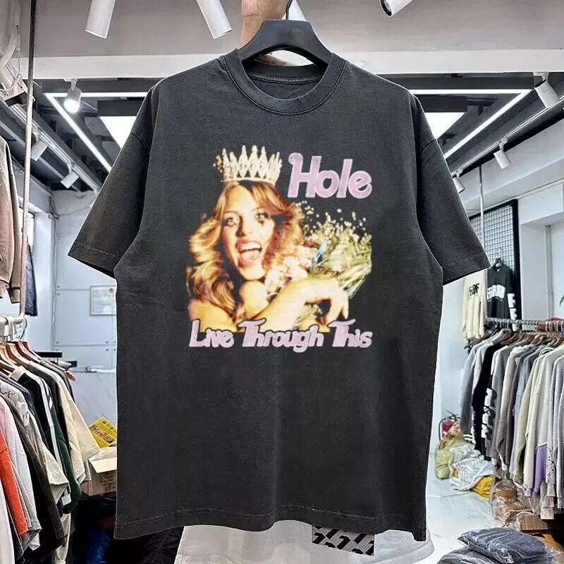 Hole Live Through This Album Cover Artwork Black Unisex Tshirt Reprint S-5XL