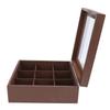 Wooden Tea Storage   with Clear Acrylic Top Window 9 Compartments Eco Friendly Tea Bag Holder Multi Functional Storage Box