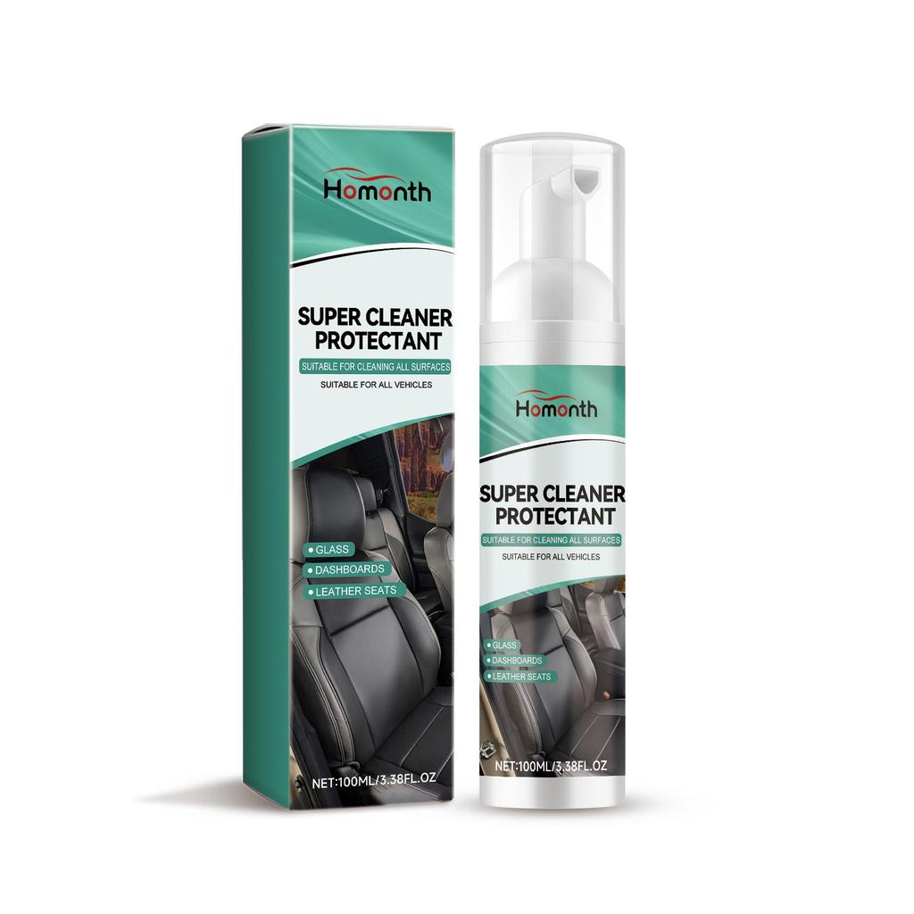 Homonth Multi-Purpose Car Seat Cleaner Deeply Removes Stains and Prevents Fading, Discoloration and Cracking On a Variety of Surfaces.