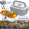 2-In-1 Electric Heating Lunch Box Car + Home 12V 220V Portable Stainless Steel Liner Bento Lunchbox Food Container Bento Box