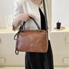 Ретро Бостон Большая вместимость женская сумка через плечо из мягкой искусственной кожи, однотонная женская сумка через плечо, сумки