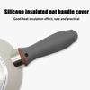 Silicone Pot Handle Cover Heat Resistant Potholder for Cast Iron Skillet Flexible Rubber Sleeve Protects Hands from Burns Hangable Kitchen Accessory