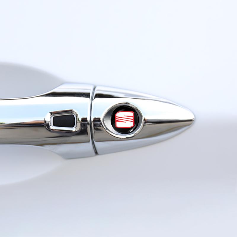 Наклейки на замочную скважину автомобильного замка Защита дверного замка Автомобильные 3D наклейки для Seat Leon st FR CUPRA Leon MK3 MK2 mk1 хэтчбек 5f Ibiza 3 6J 6L FR Ateca Arona