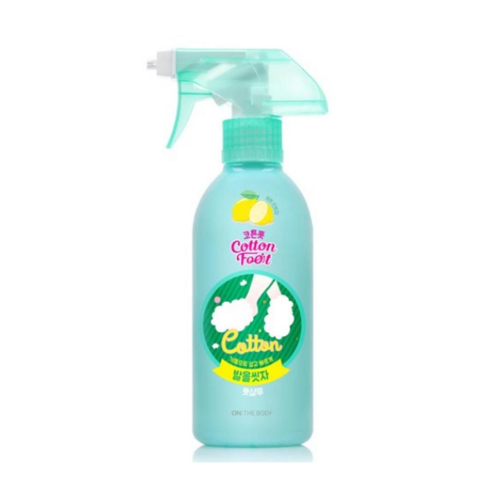 ON THE BODY Cotton Foot Shampoo - Fresh Lemon Mint Scent 385ml (1 Piece)