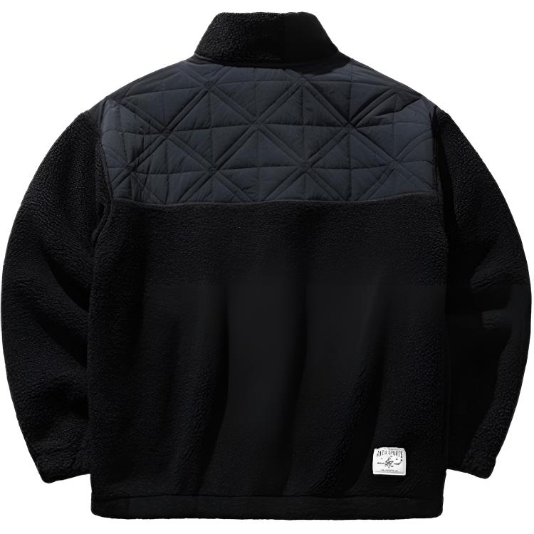 Anta Куртка мужская оверсайз на молнии с воротником-стойкой серии Lifestyle, плотная плюшевая куртка 152548723-1