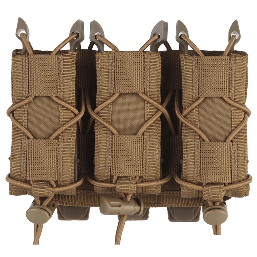 Прочный тройной 9-миллиметровый чехол для журналов Molle с открытым верхом, эластичный регулируемый держатель для магазинов