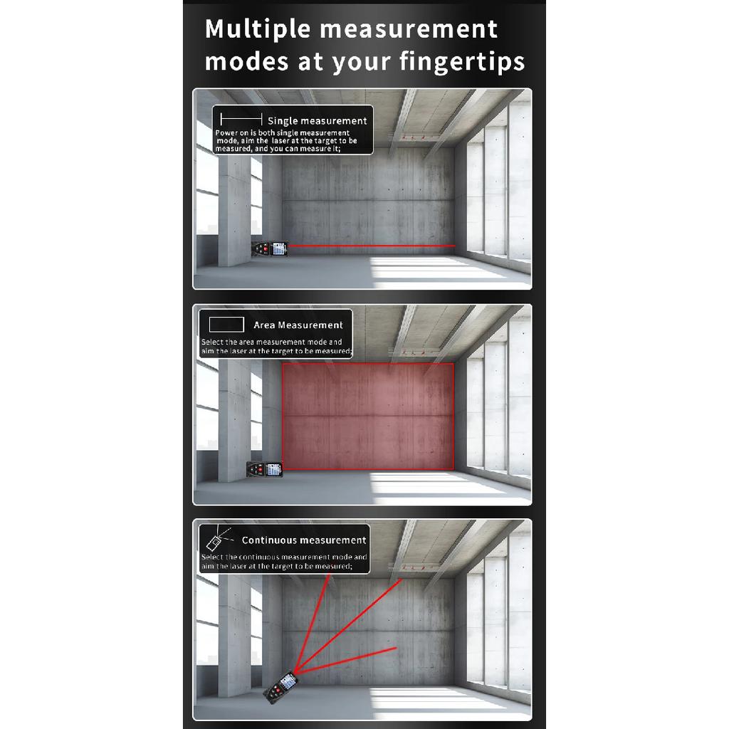 Snakol Laser Distance Meter 50M 70M 100M 120M Profesional Digital Rangefinder Roulette Ruler Laser Tape Measure with USB Charge