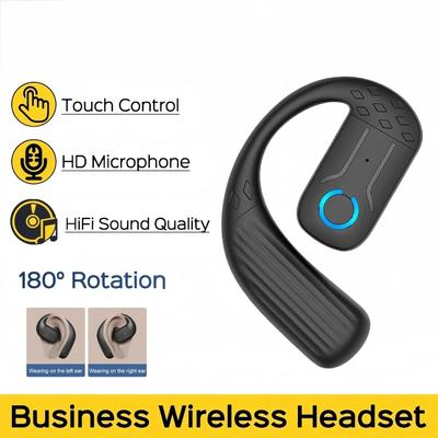Вращение на 180° Bluetooth 5.4 беспроводная бизнес-гарнитура с микрофоном заушное крепление сенсорное управление спортивные Hifi наушники для Huawei Xiaomi